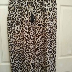 Women's Drawstring Leopard Print Pant